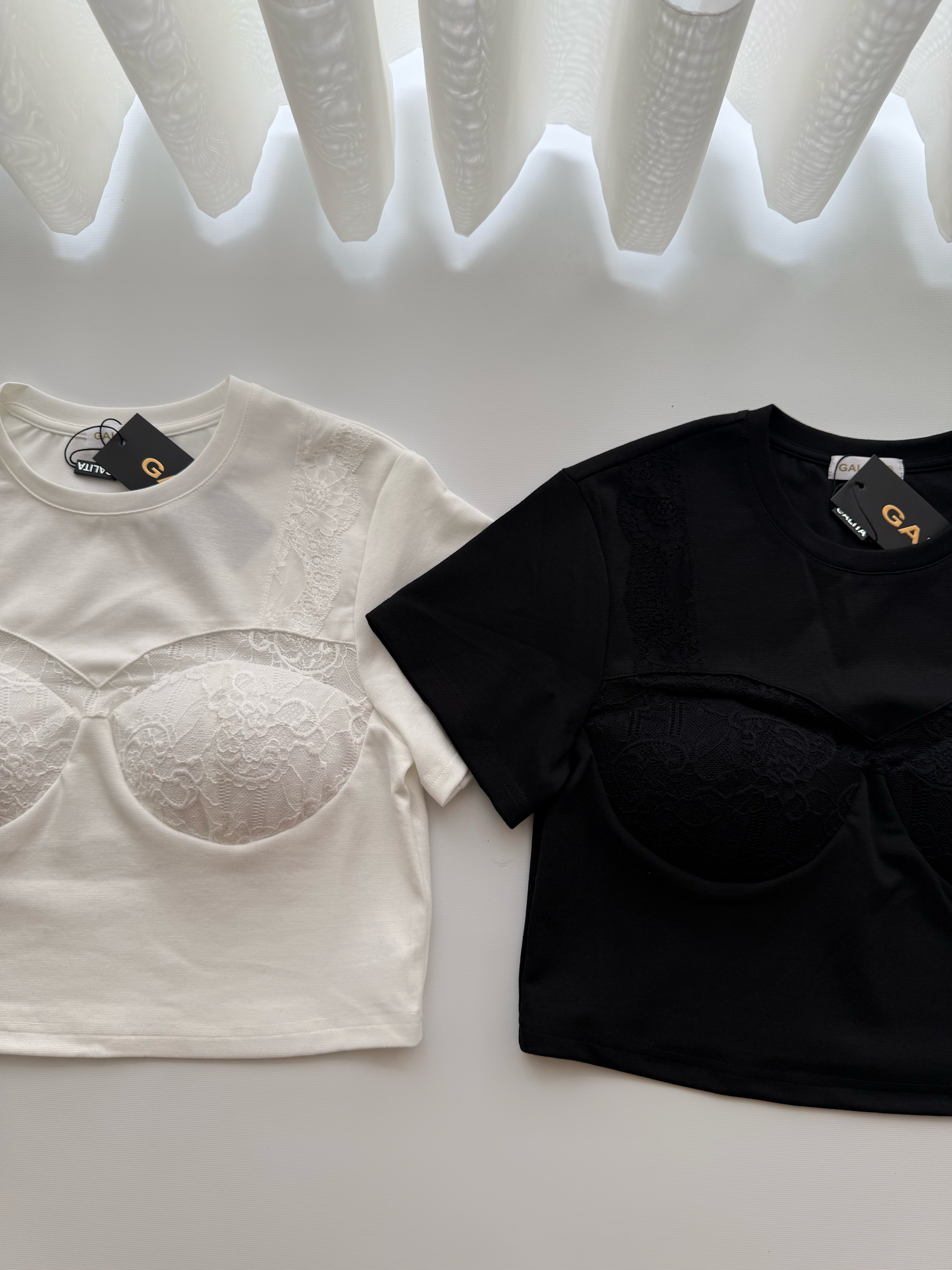 CAMISA GAL ENCAJE NEGRA