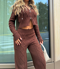 SET BUZO Y PANTALON CAFÉ 5250