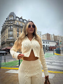 SET BUZO Y PANTALON REY BEIGE 5250