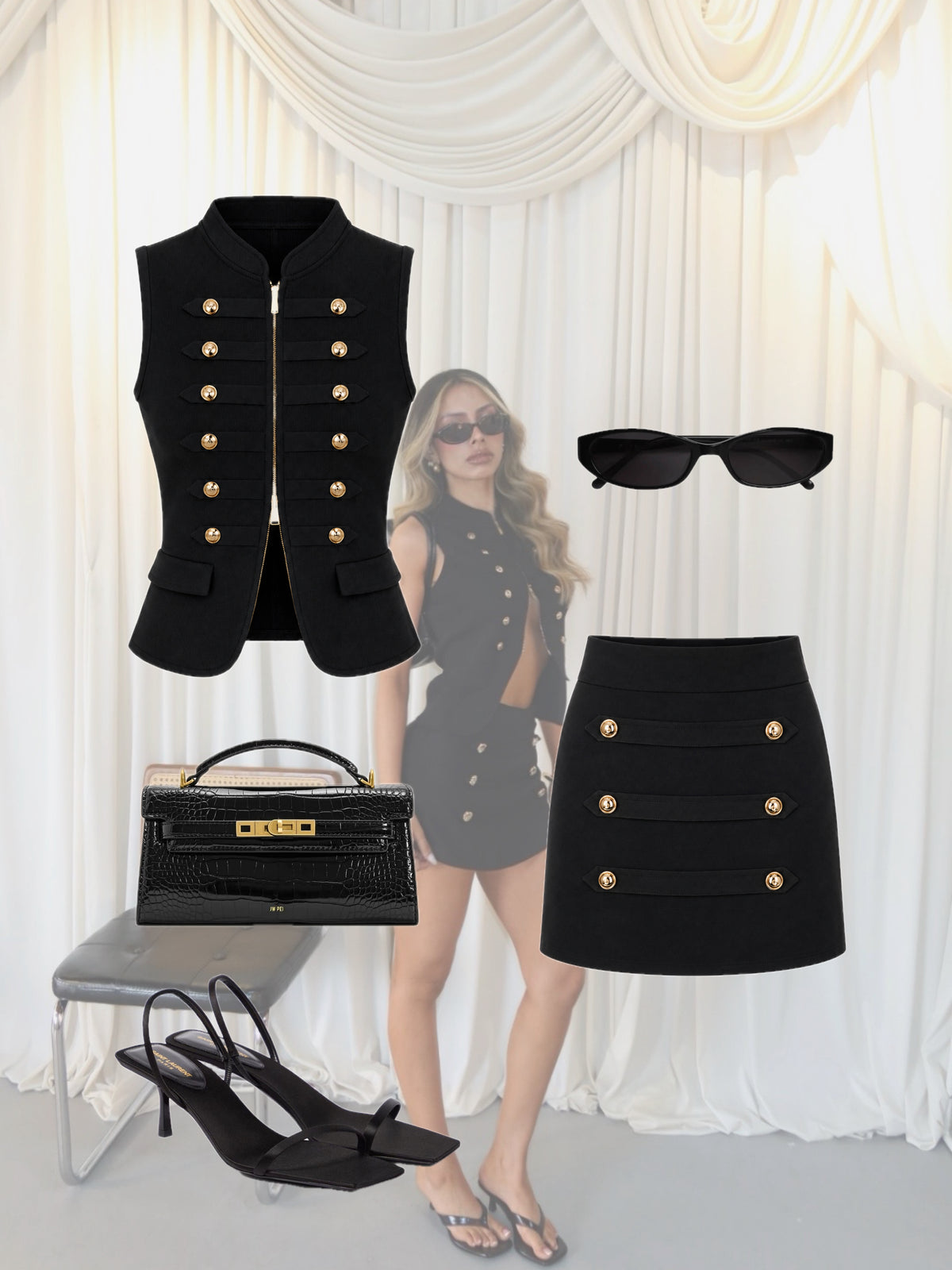 CHALECO NAPOLEON NEGRO 0031