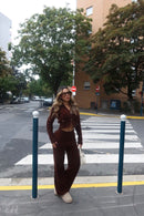 SET BUZO Y PANTALON CAFÉ 5250