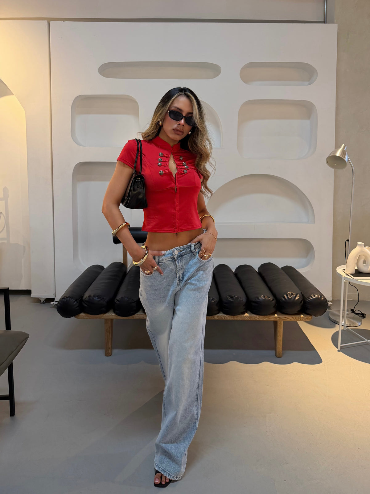 BLUSA CORSET NAPOLEON ROJA 26525