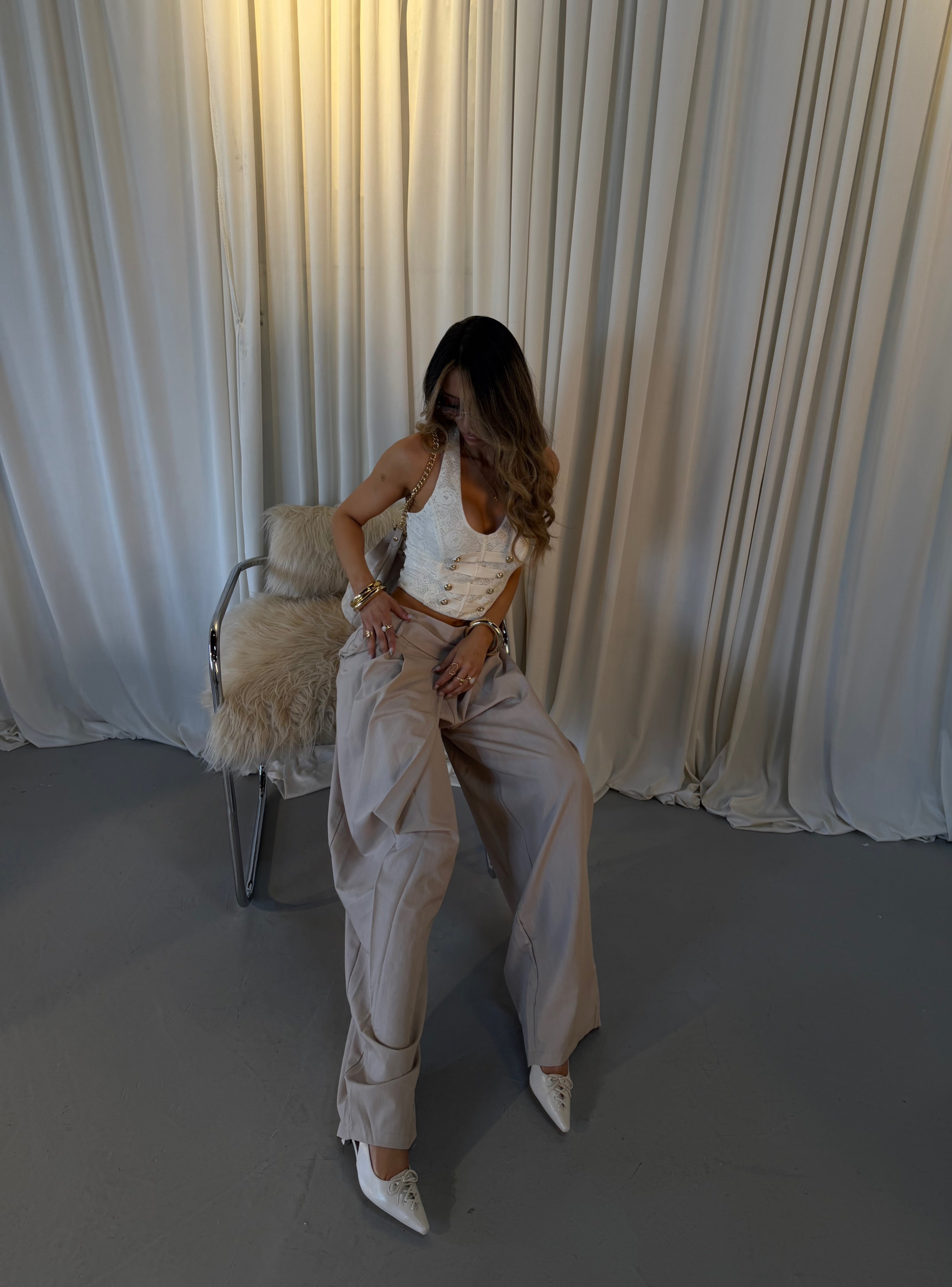 BLUSA CORSET NAPOLEON BEIGE 26510