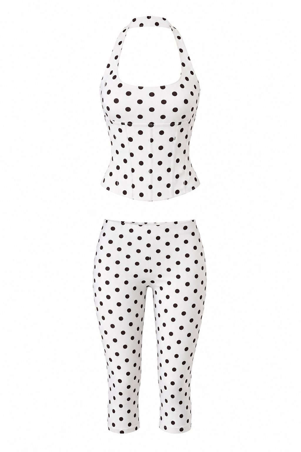 SET BIKER POLKA DOTS BLANCO GIO 26357