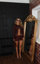 FALDA GLITTER CAFE 1326