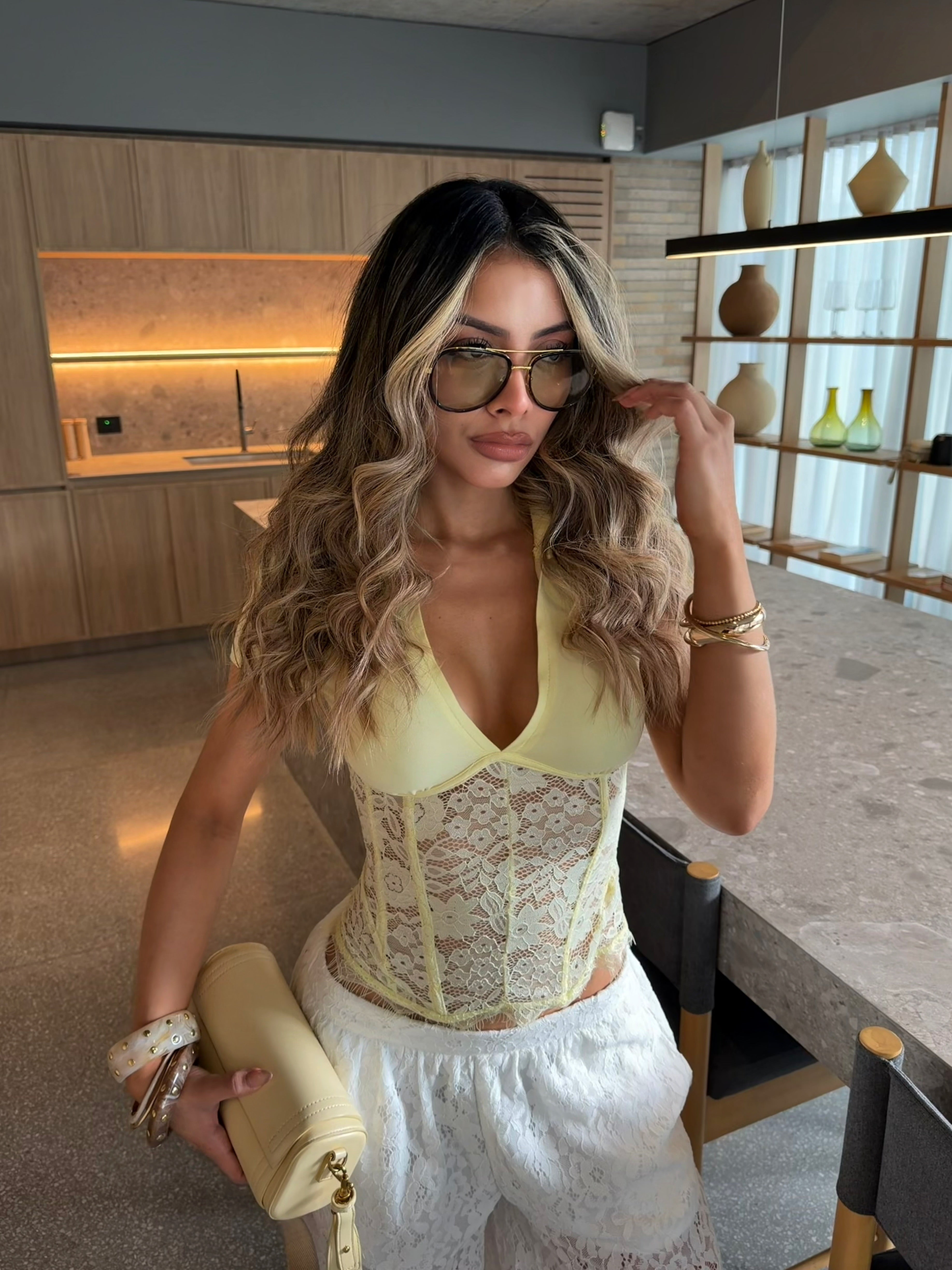 BLUSA CORPIÑO 26315 AMARILLA