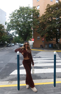 SET BUZO Y PANTALON CAFÉ 5250