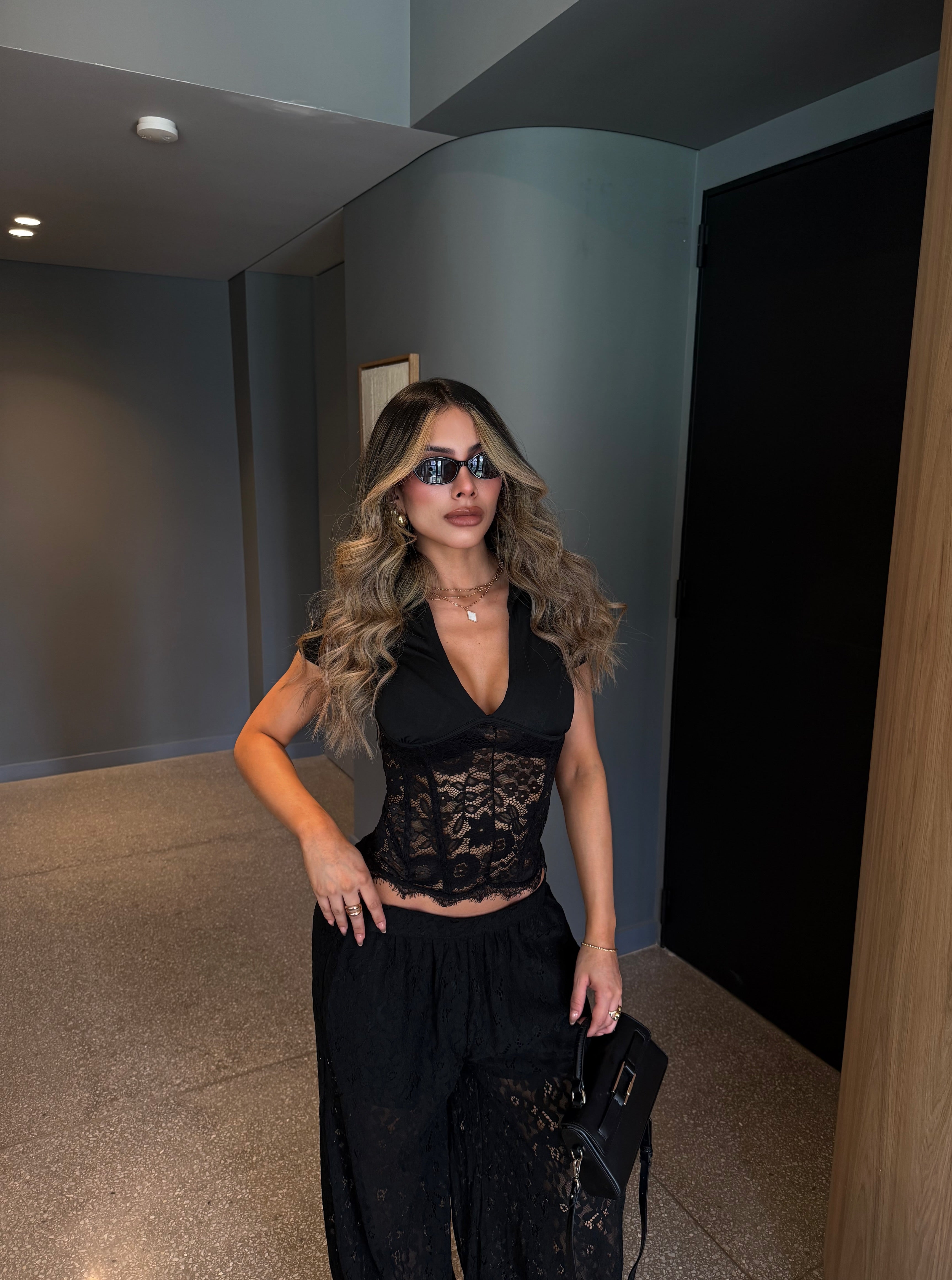 BLUSA CORPIÑO 26315 NEGRA