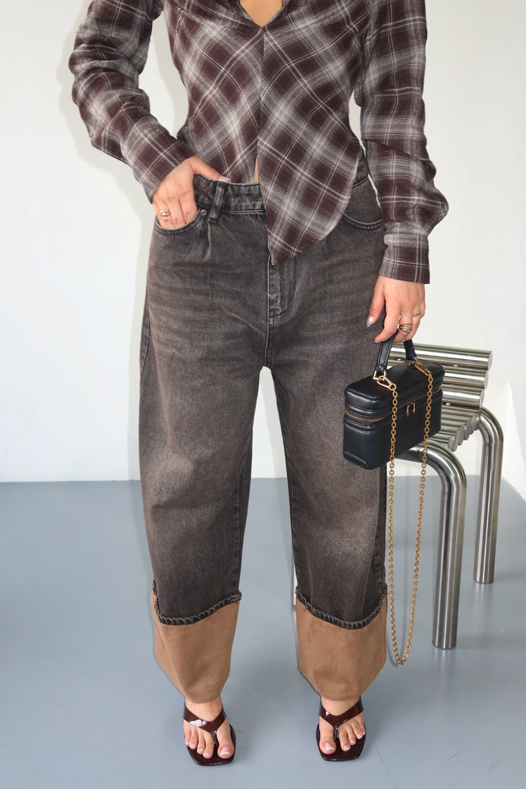 PANTALON BAGGY ITS CAFÉ 4268
