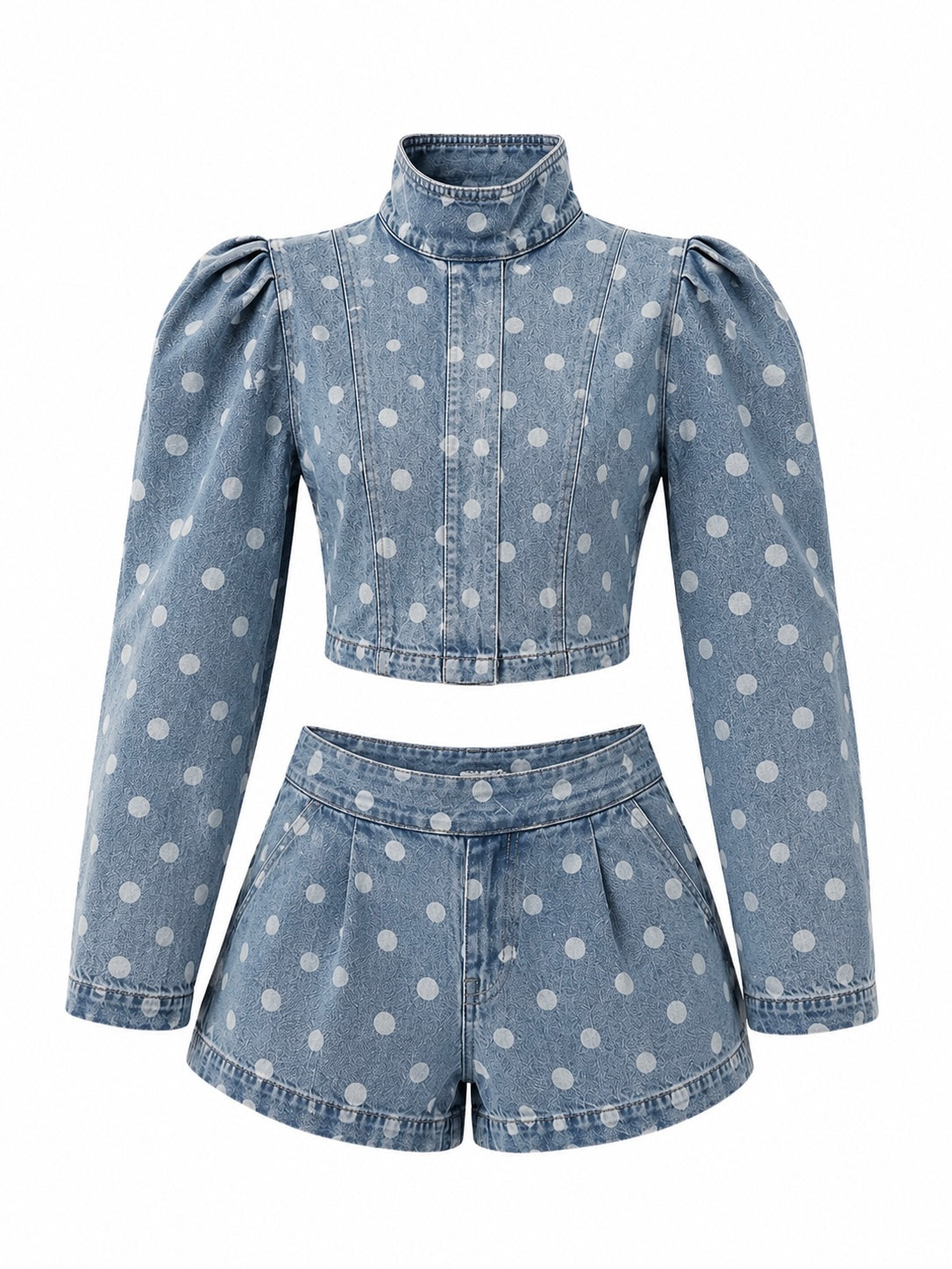 SET POLKA DOT DENIM 13788