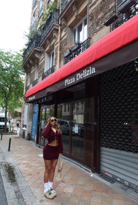 SET BUZO Y FALDA REY VINO TINTO 5258