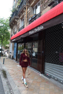 SET BUZO Y FALDA REY VINO TINTO 5258