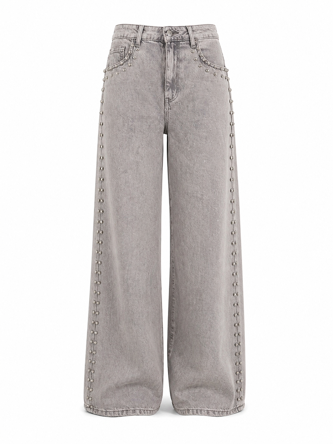 PANTALON WIDE LEG GRIS 9173