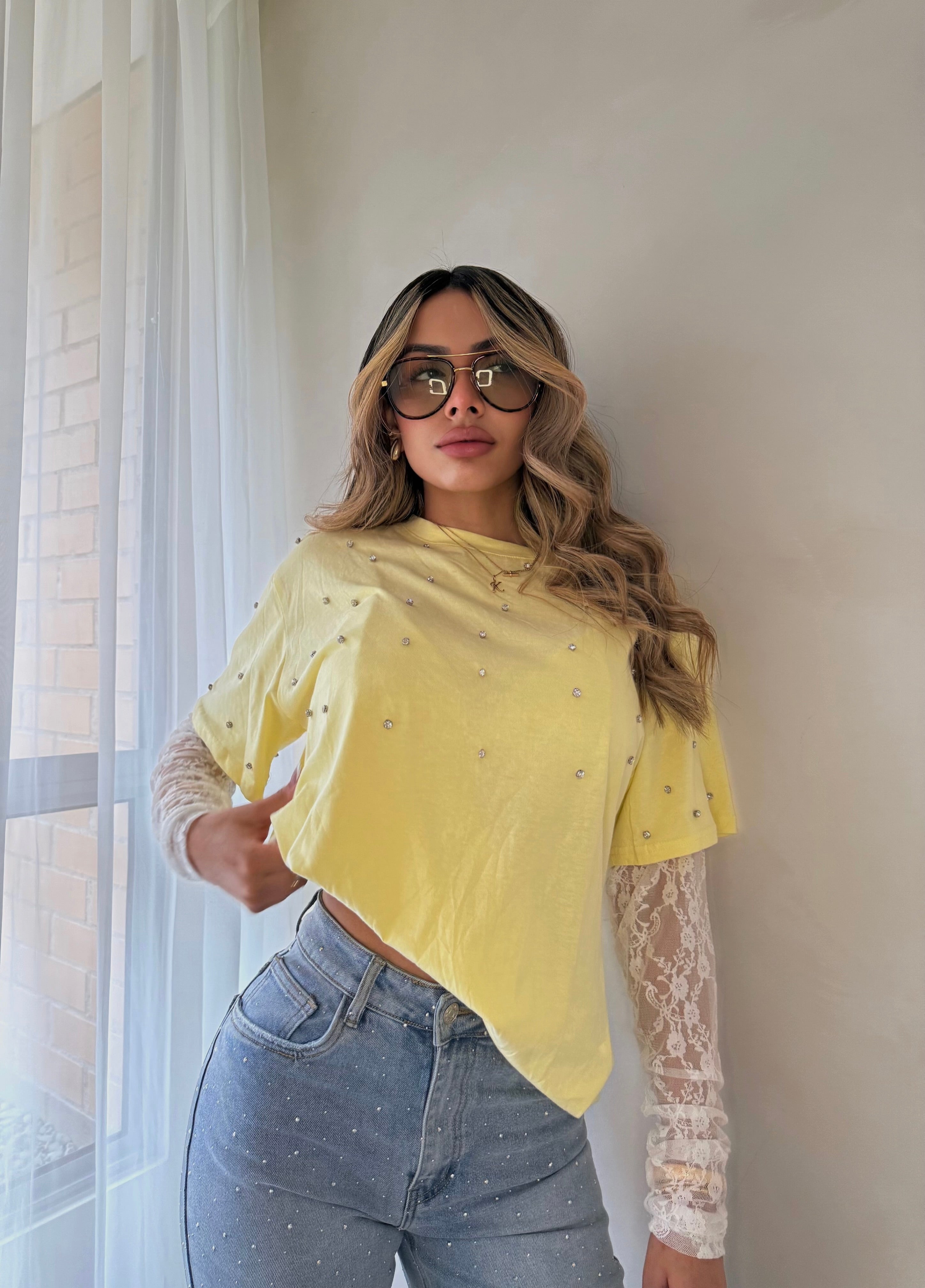 CAMISA LUCY PARIS AMARILLA