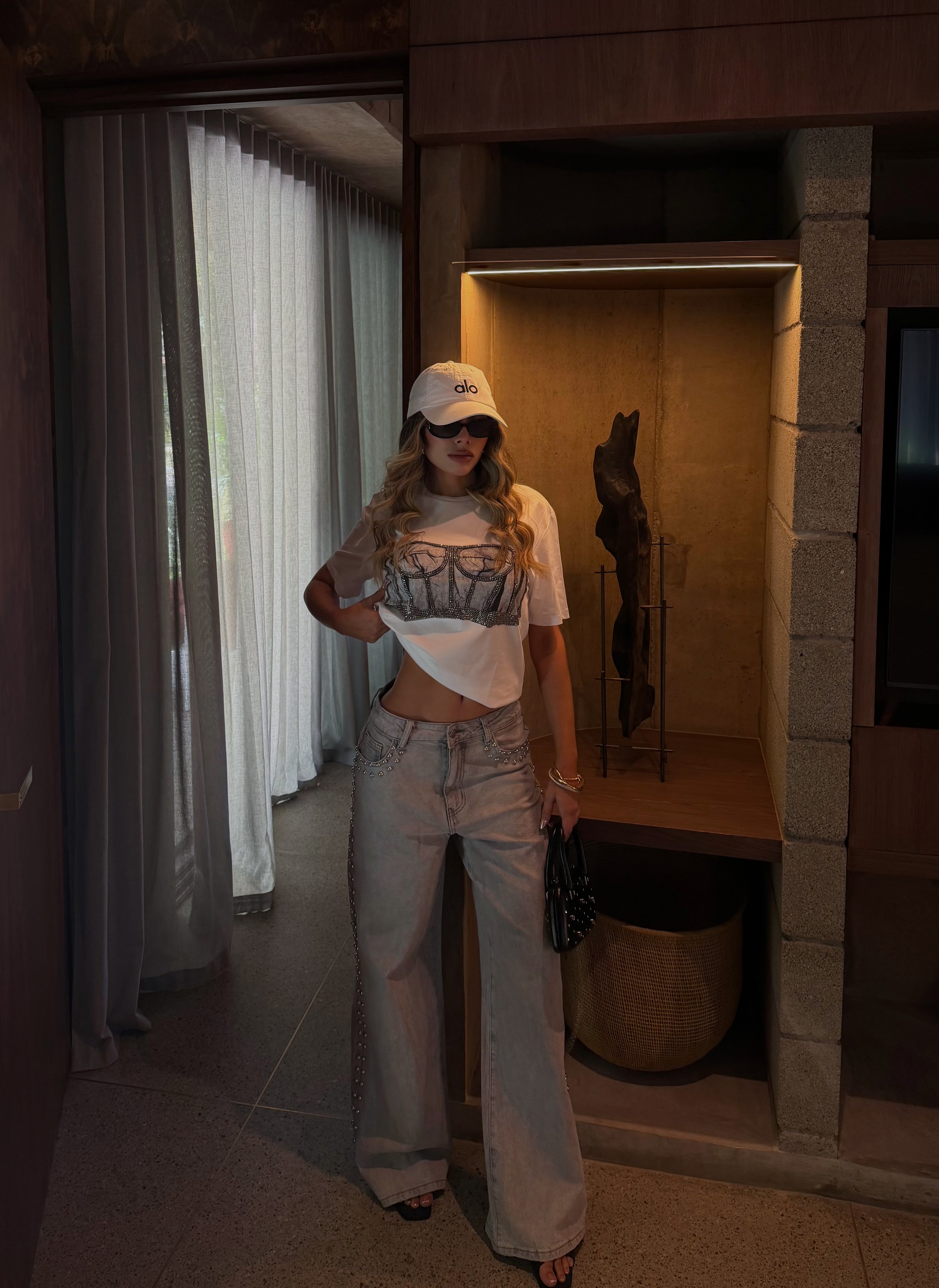 PANTALON WIDE LEG GRIS 9173