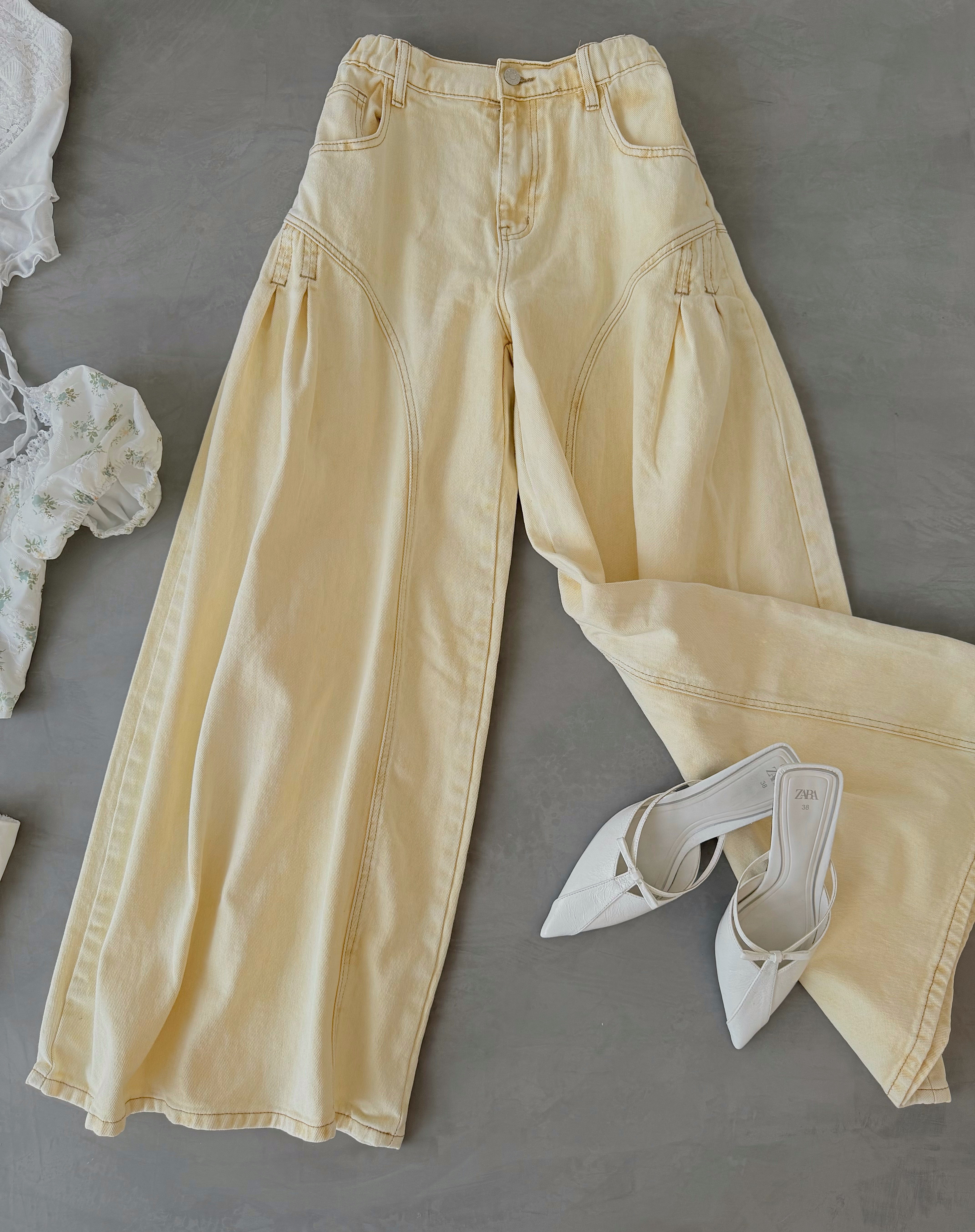 PANTALON BAGGY AMERICAN AMARILLO