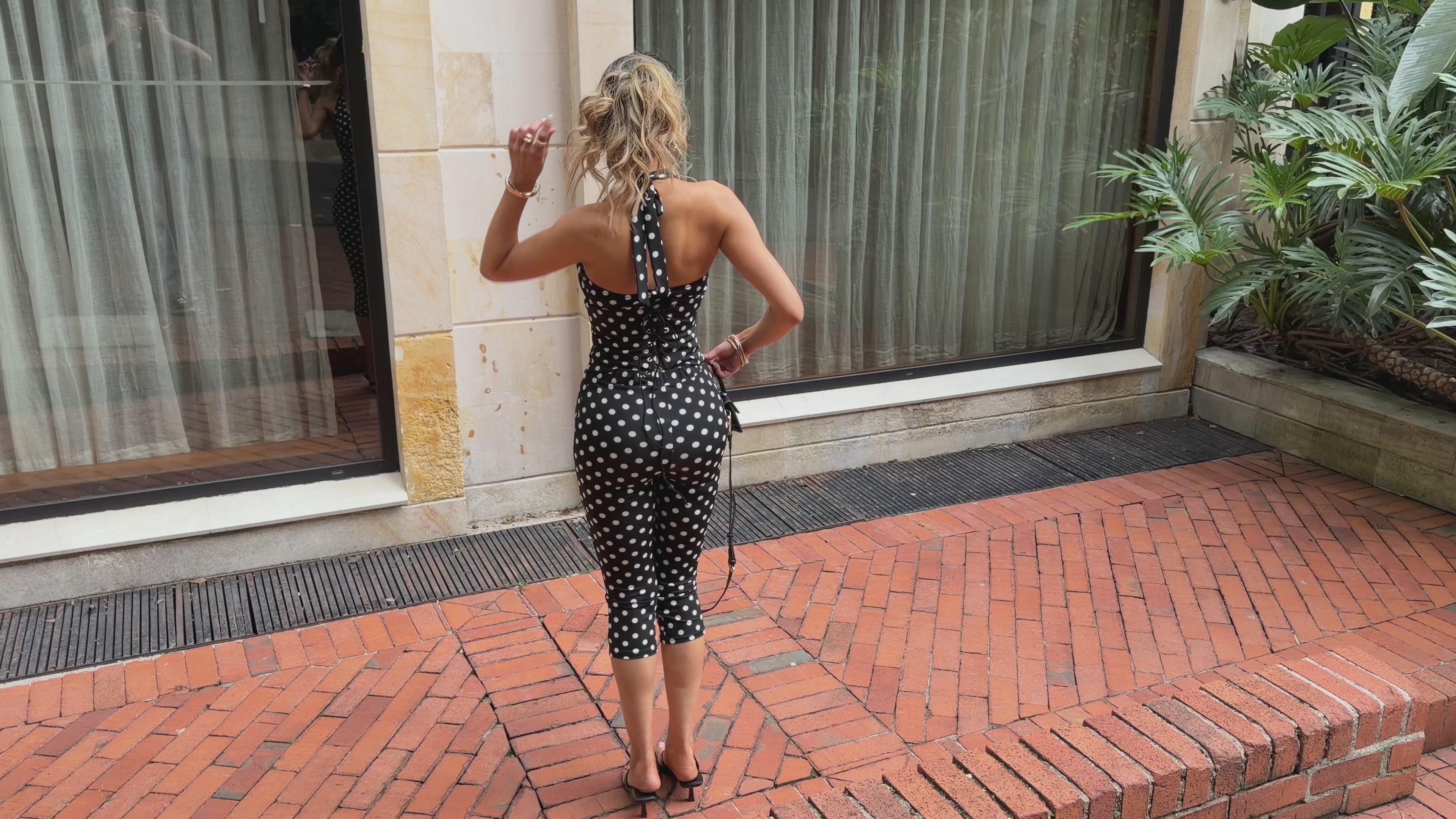 SET BIKER POLKA DOTS NEGRO GIO 26357