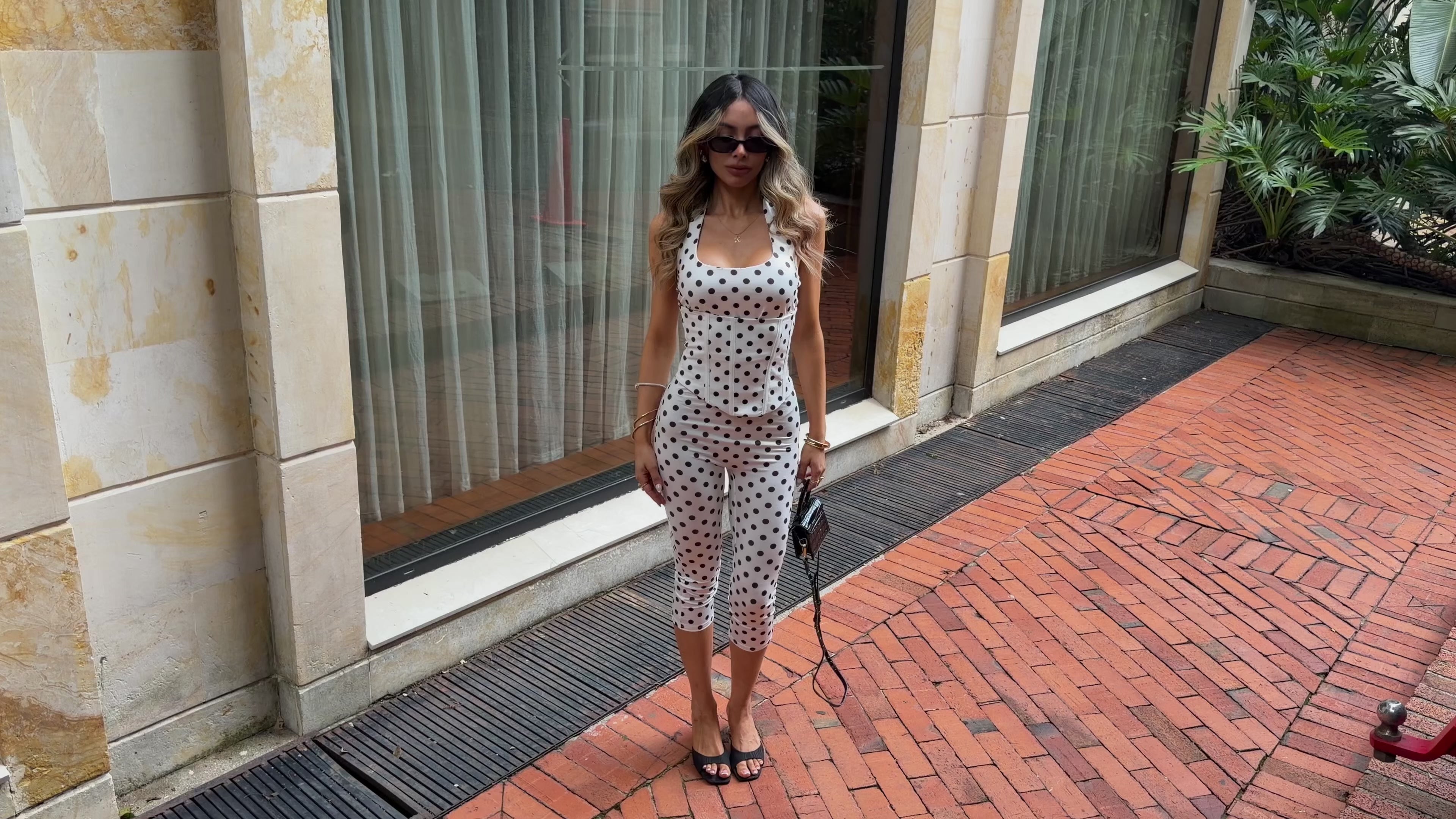 SET BIKER POLKA DOTS BLANCO GIO 26357