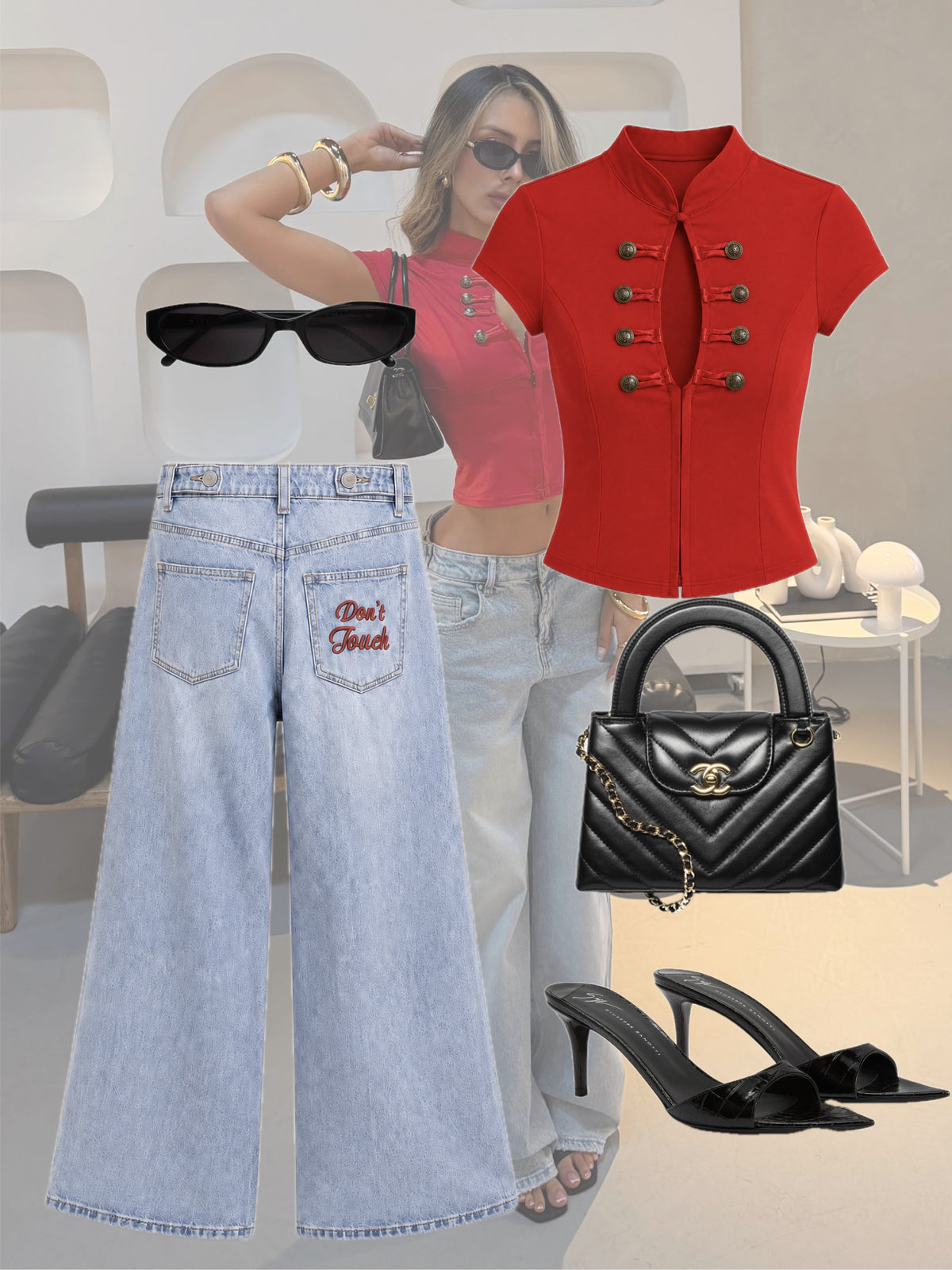 BLUSA CORSET NAPOLEON ROJA 26525
