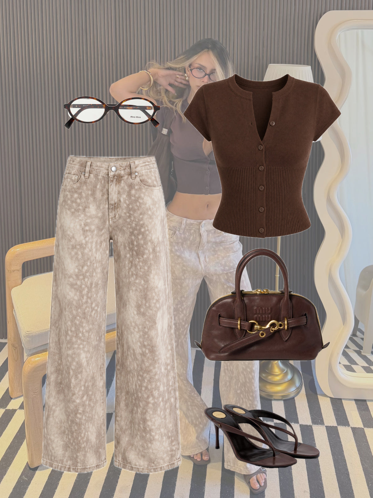 BLUSA VIENA CAFE 5073